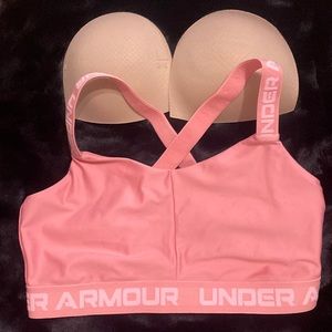 Under Amor Pink Sports Bra. Size XL